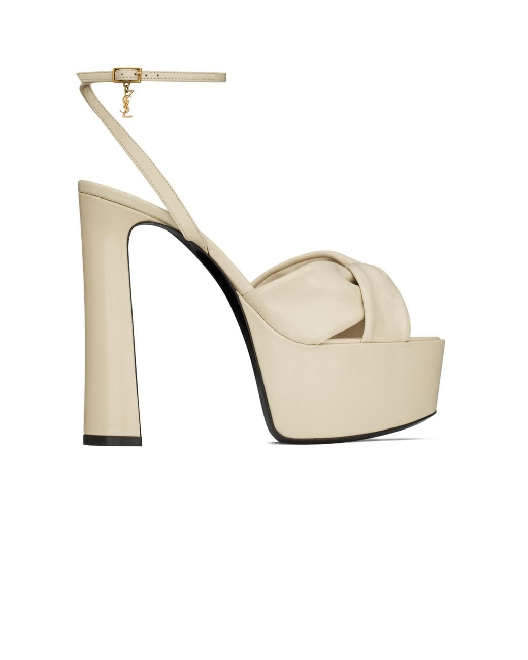 Saint Laurent White Franciane Platform Sandals