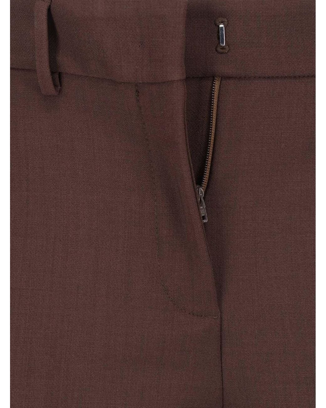 Incotex Brown Straight-Leg Pants