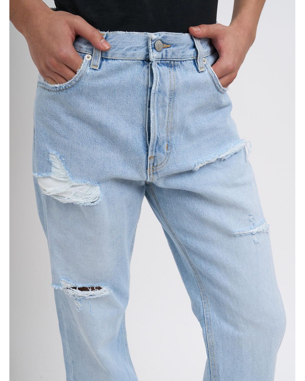 Haikure Blue Logo Jeans for men