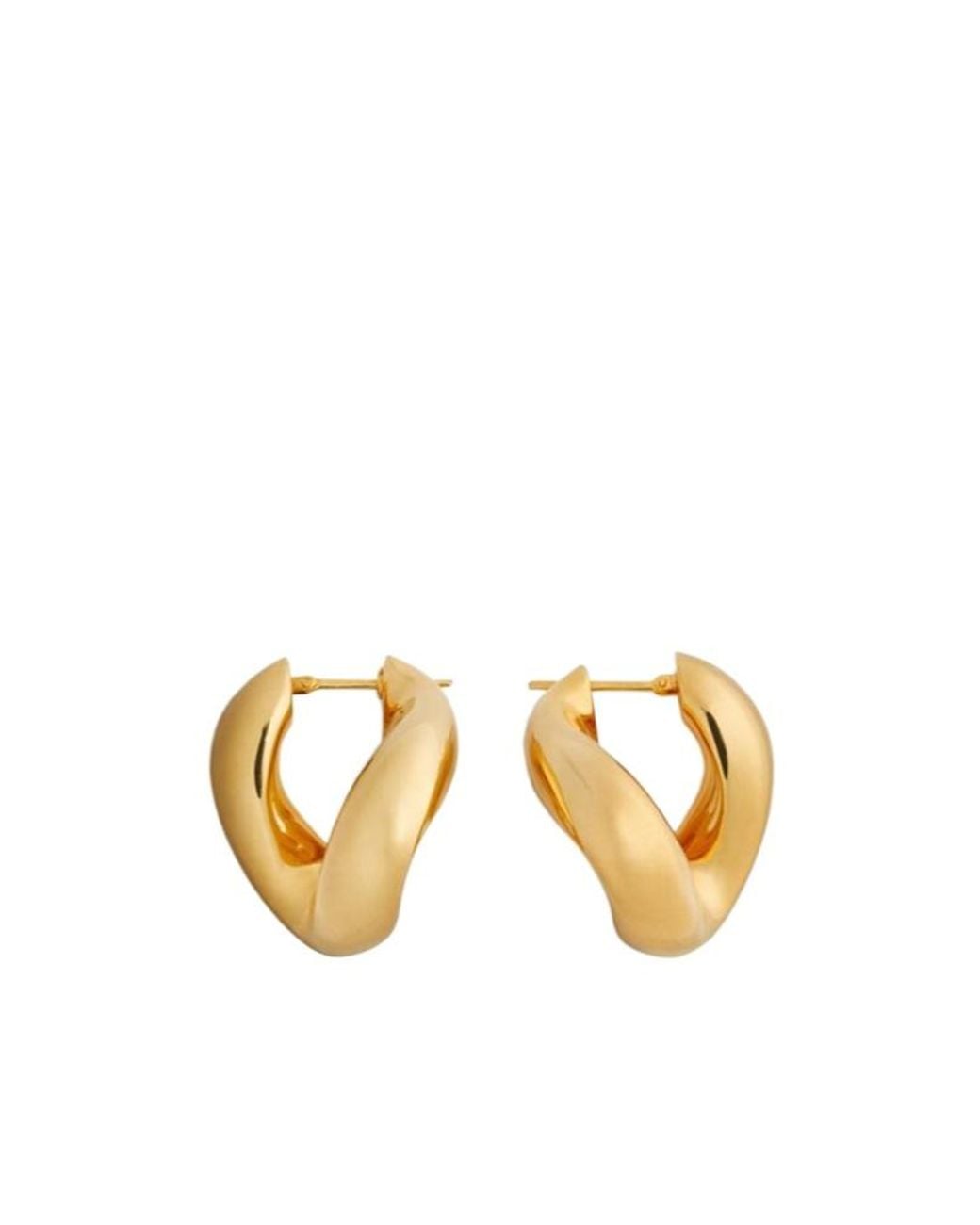Bottega Veneta Metallic Prisma Chain Earrings