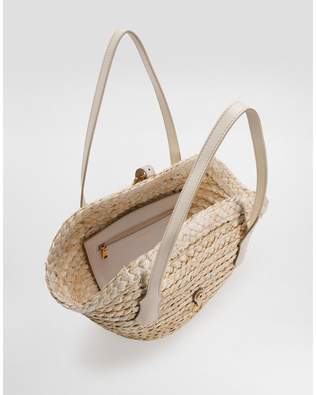 Dolce & Gabbana Natural Raffia Tote Bag