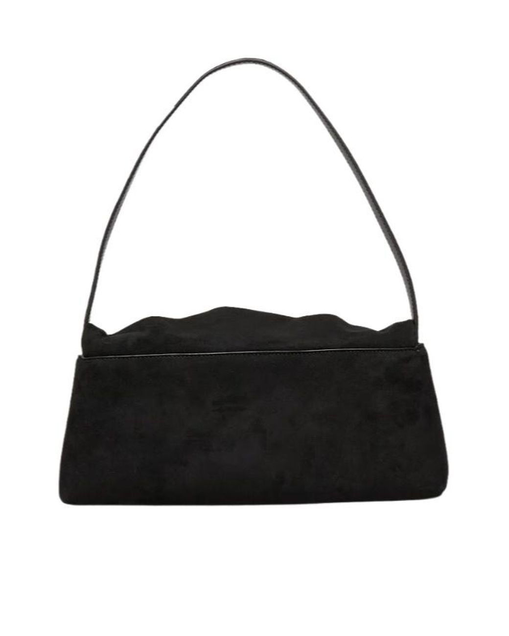 ROTATE BIRGER CHRISTENSEN Black Knot Scarf Suede Shoulder Bag