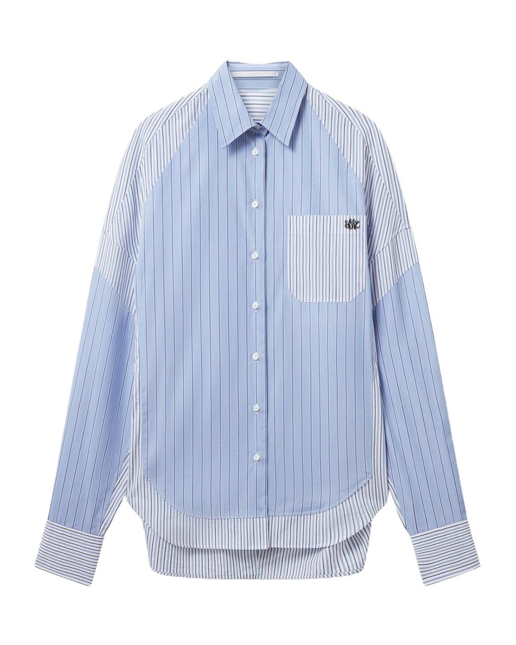 Stella McCartney Blue Striped Boyfriend Shirt