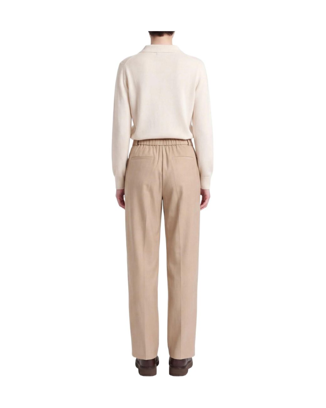 Sportmax Natural Loose-Fitting Trousers