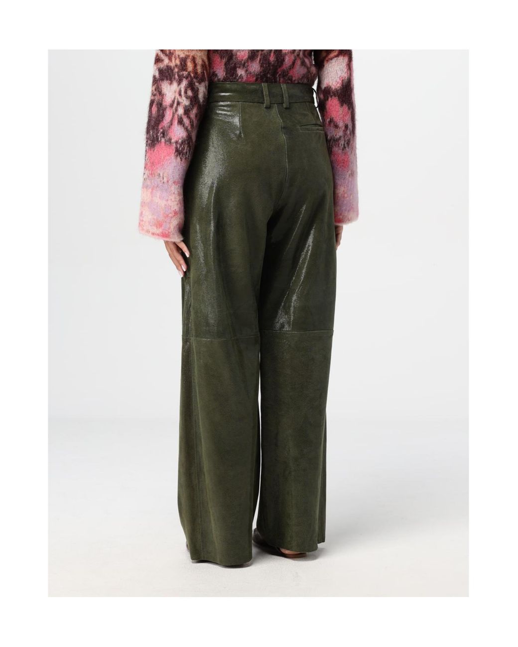 Forte_forte Green High-Waisted Trousers