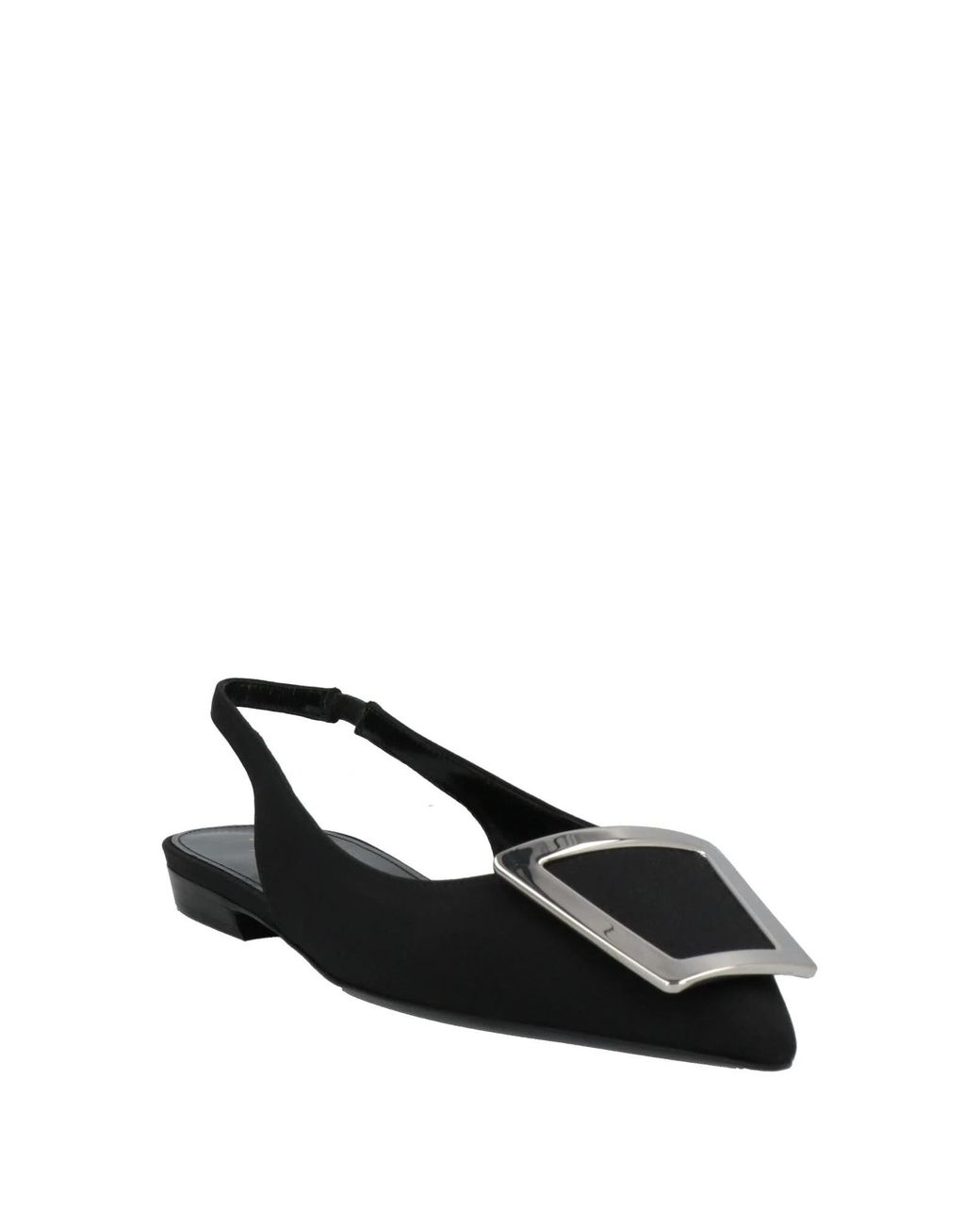 Saint Laurent Black Solid Color Flat Shoes