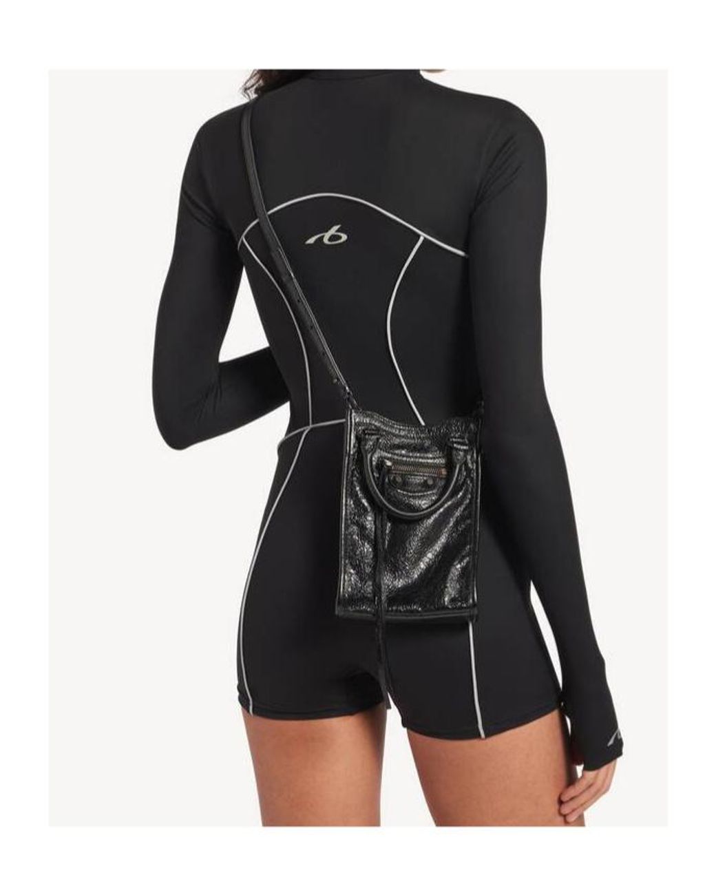 Balenciaga Black Le City Tote Phone Holder