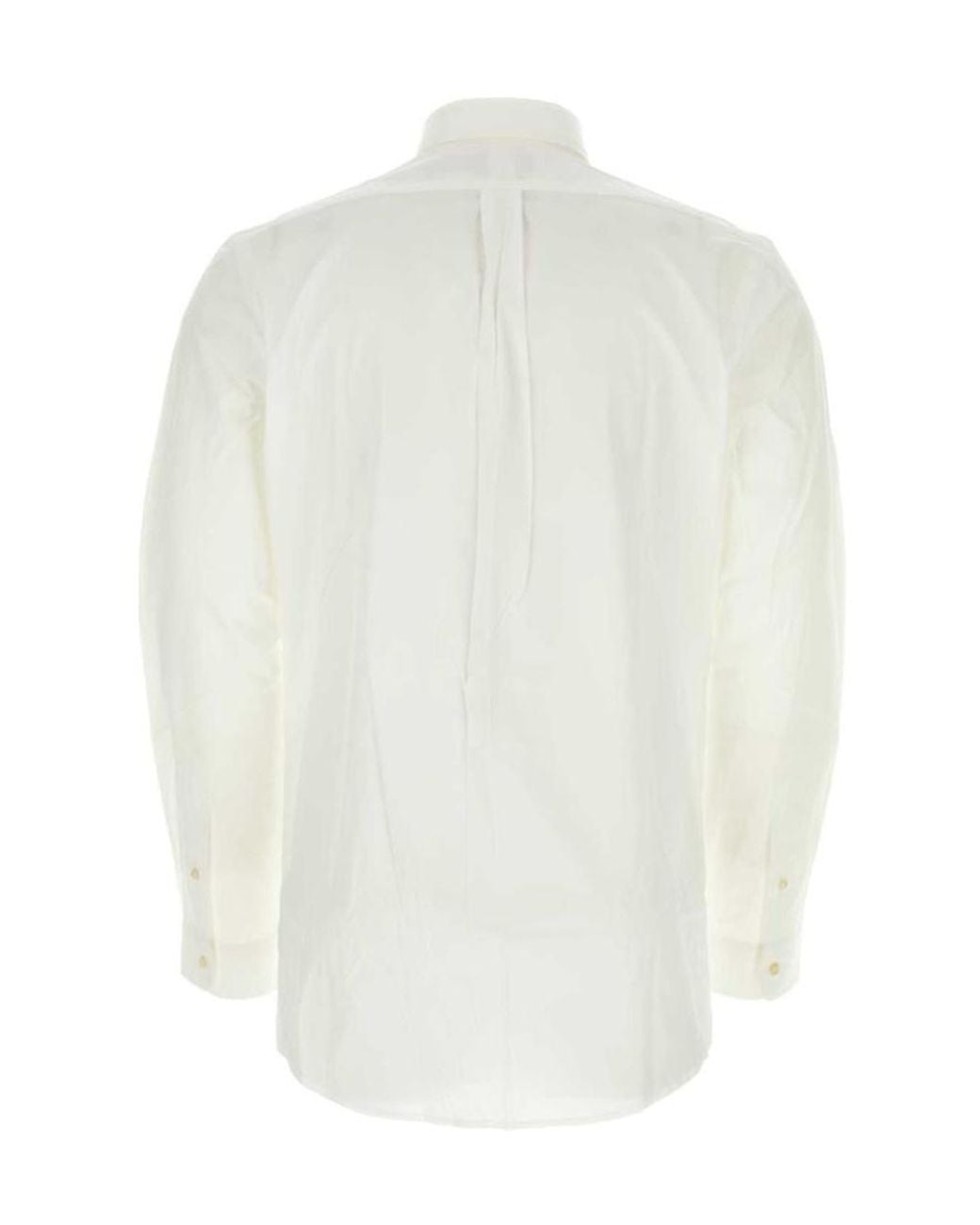 Polo Ralph Lauren White Pony Embroidered Poplin Shirt for men