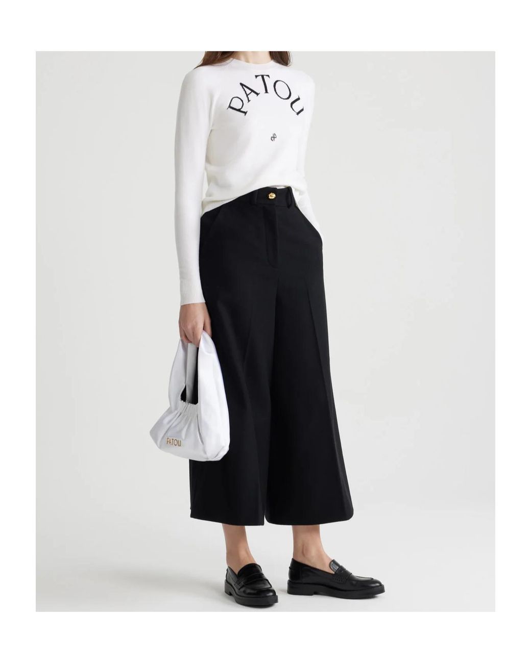 Patou White Wool Blend Jumper