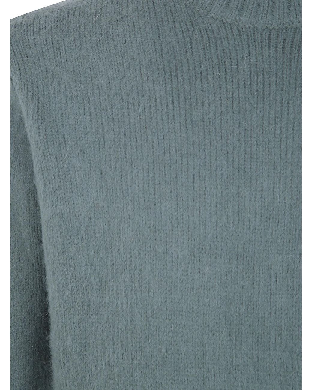Aspesi Green Long-Sleeved Crewneck Jumper for men