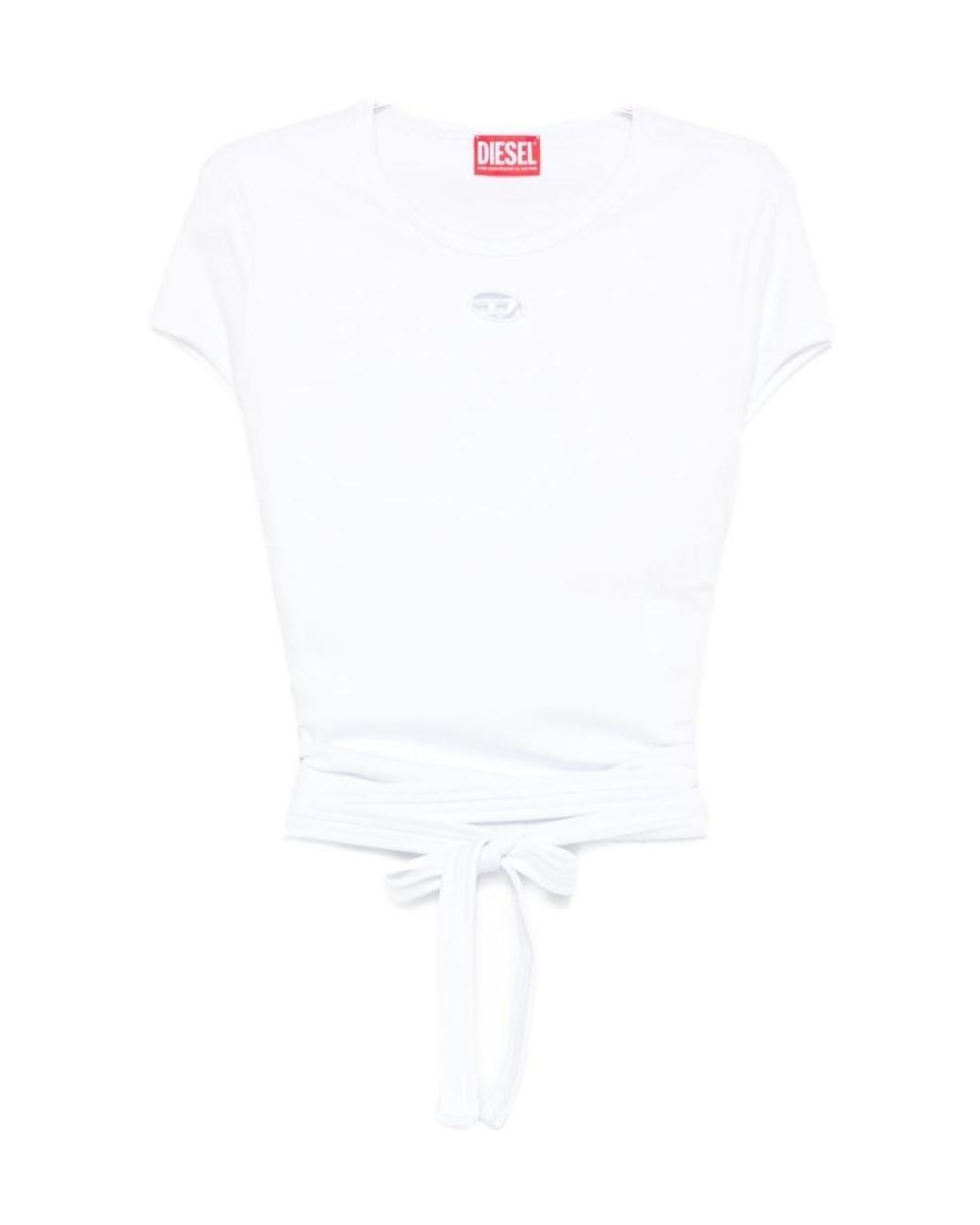 DIESEL White Cotton T-Shirt