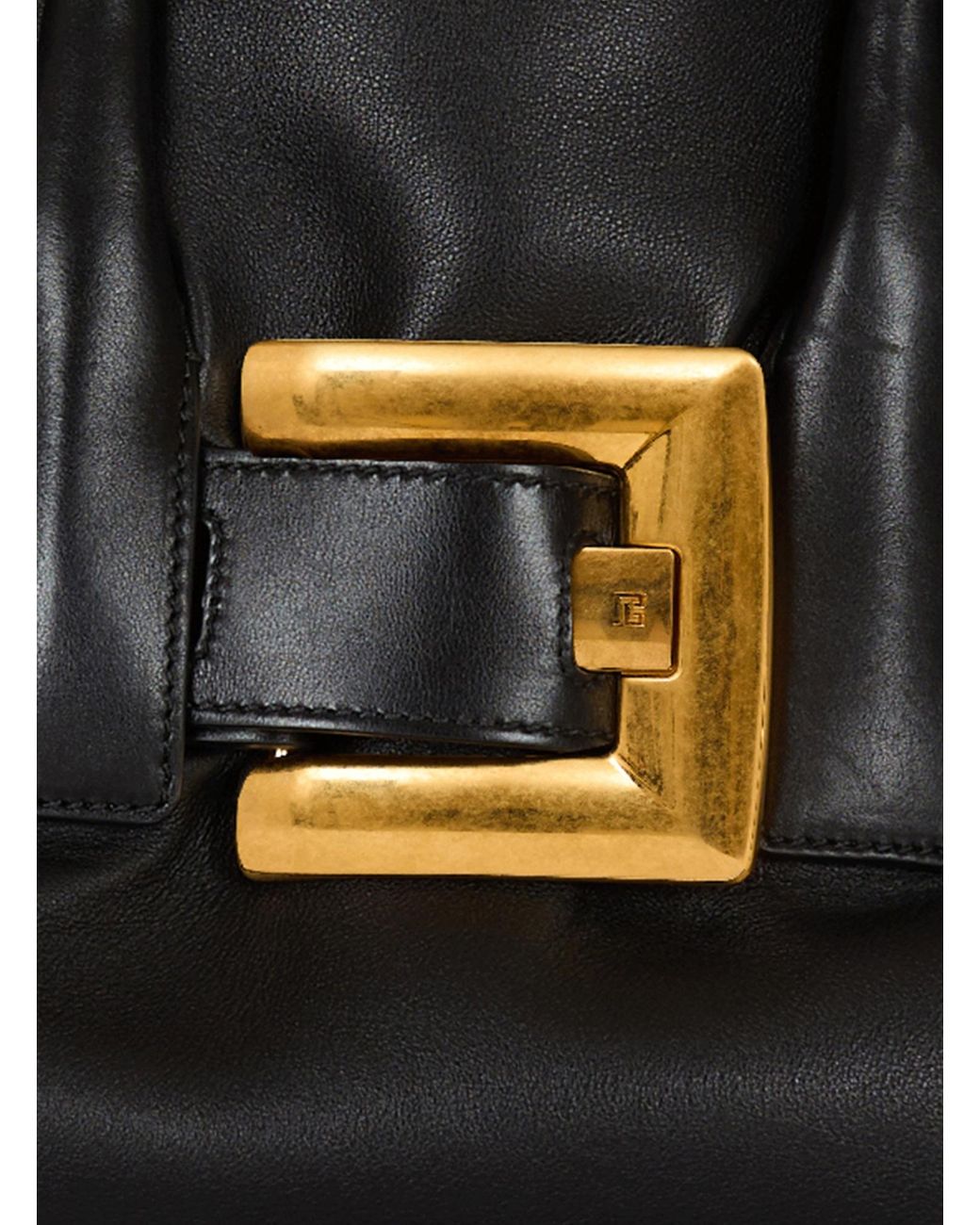 Balmain Black Large Calfskin Anthem Bag