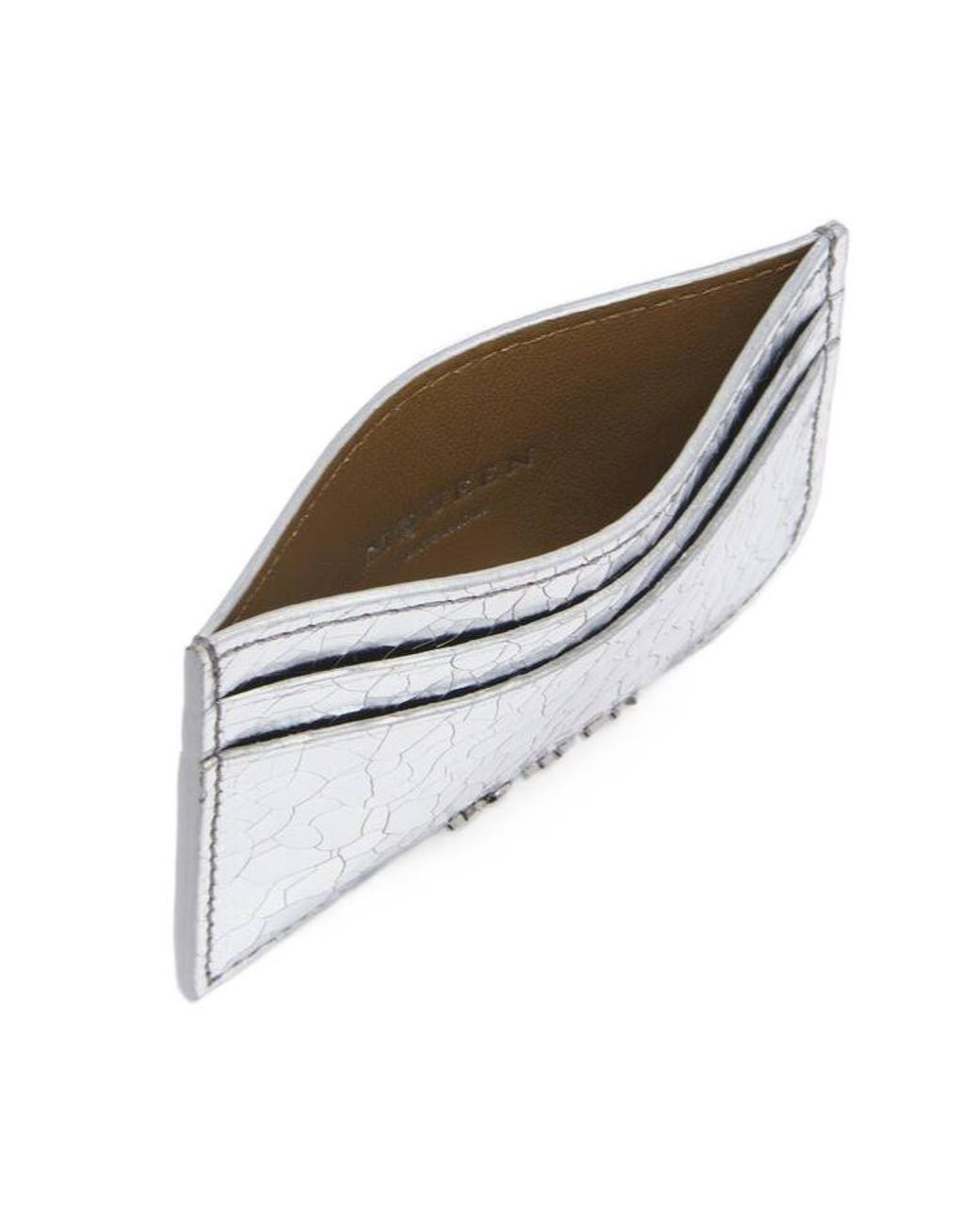 McQueen White Logo Lettering Card Holder