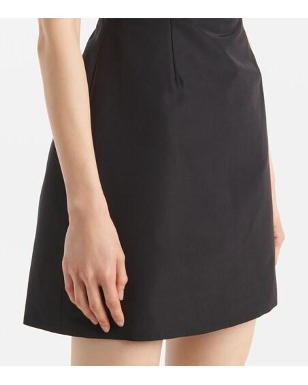 Carolina Herrera Black Embellished Silk Minidress