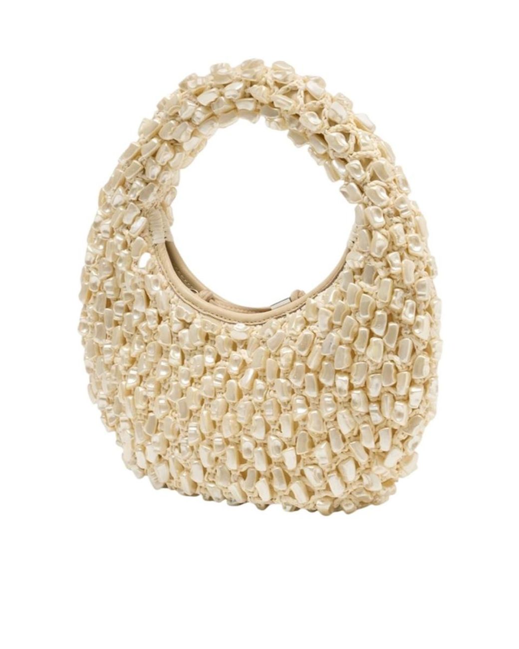 Staud Metallic Reef Beaded Clutch Bag