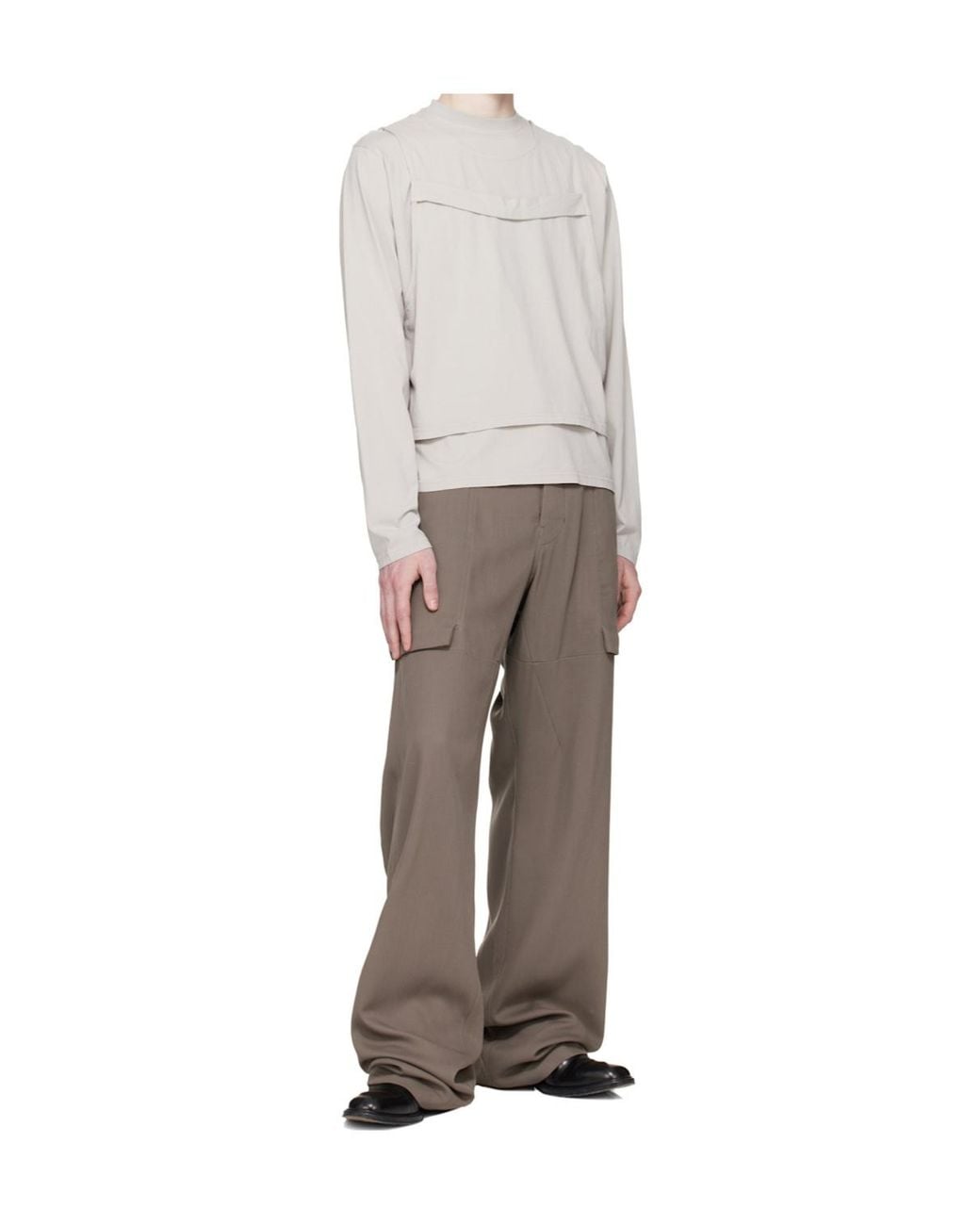 HELIOT EMIL Gray Rein Long-Sleeve T-Shirt for men