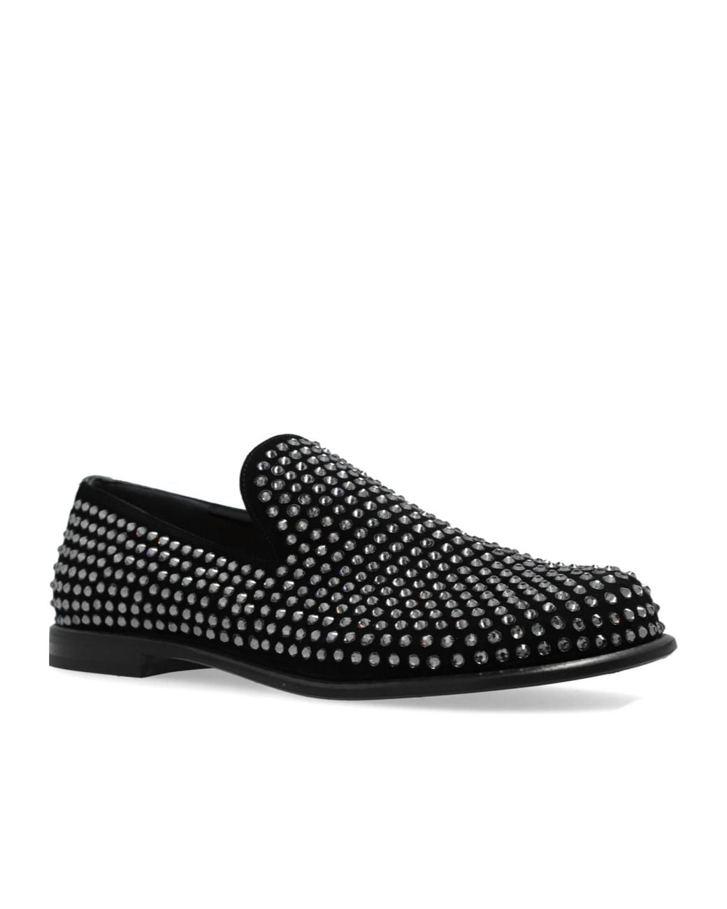 J.W. Anderson Black Crystal-Embellished Loafers