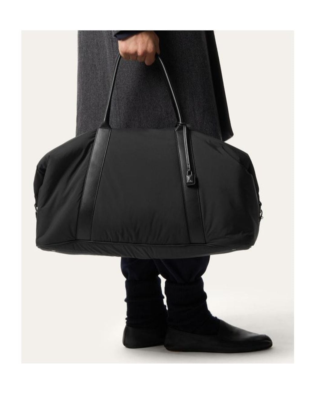 Loro Piana Black Wind Duffle Bag for men