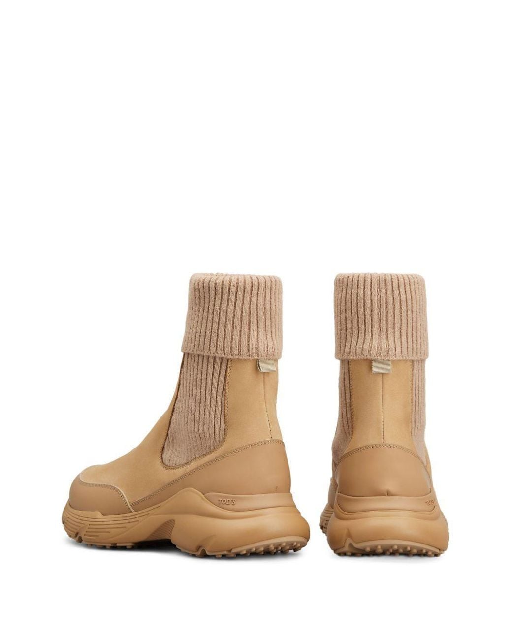 Tod's Natural Calfskin Fabric Boots