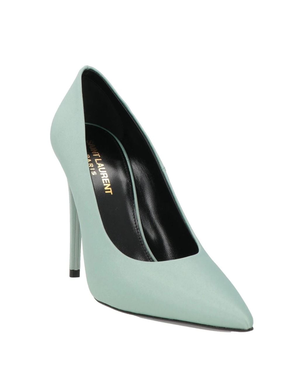 Saint Laurent Green Satin High Heels