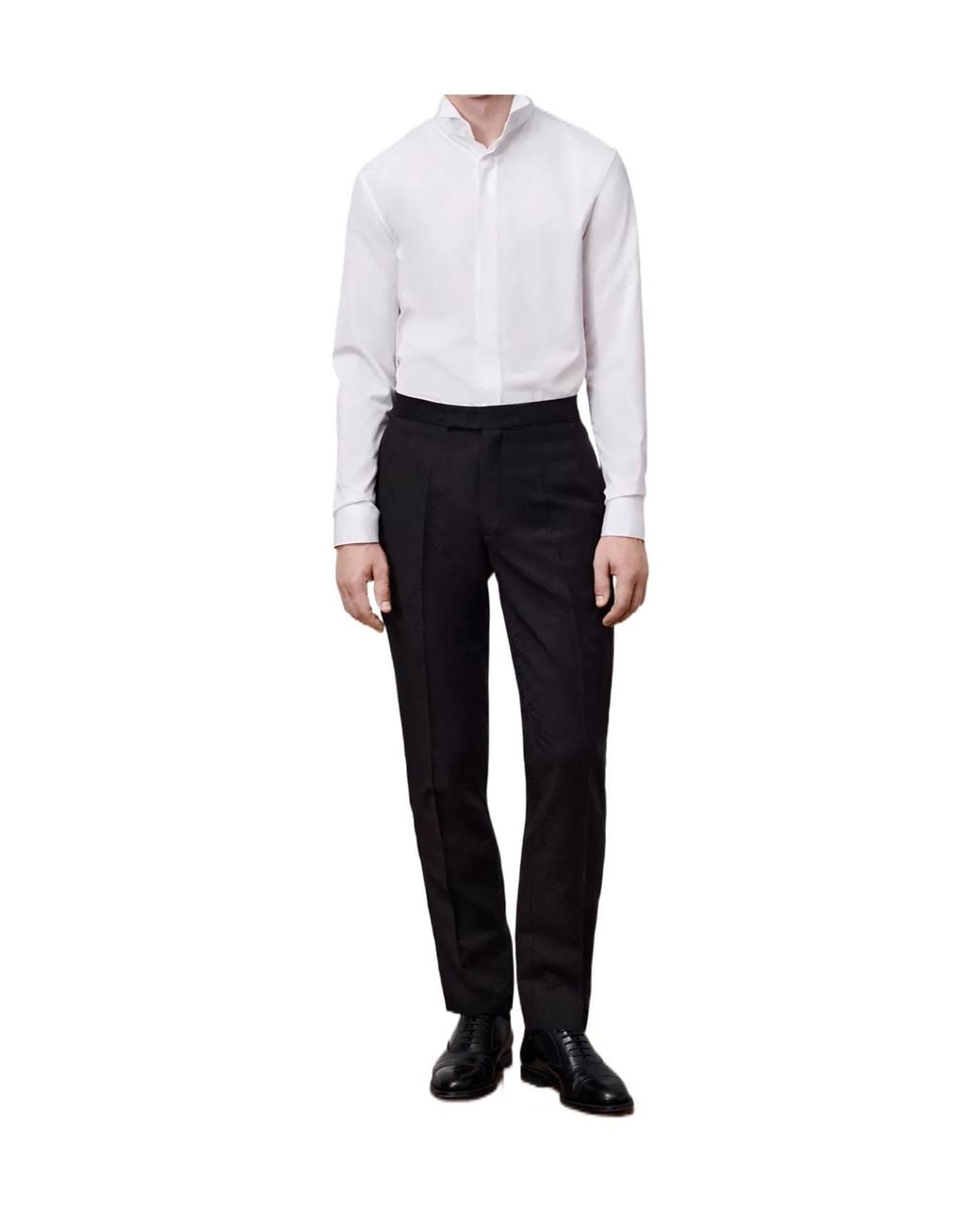 Dior White Chemise De Smoking A Col Casse for men