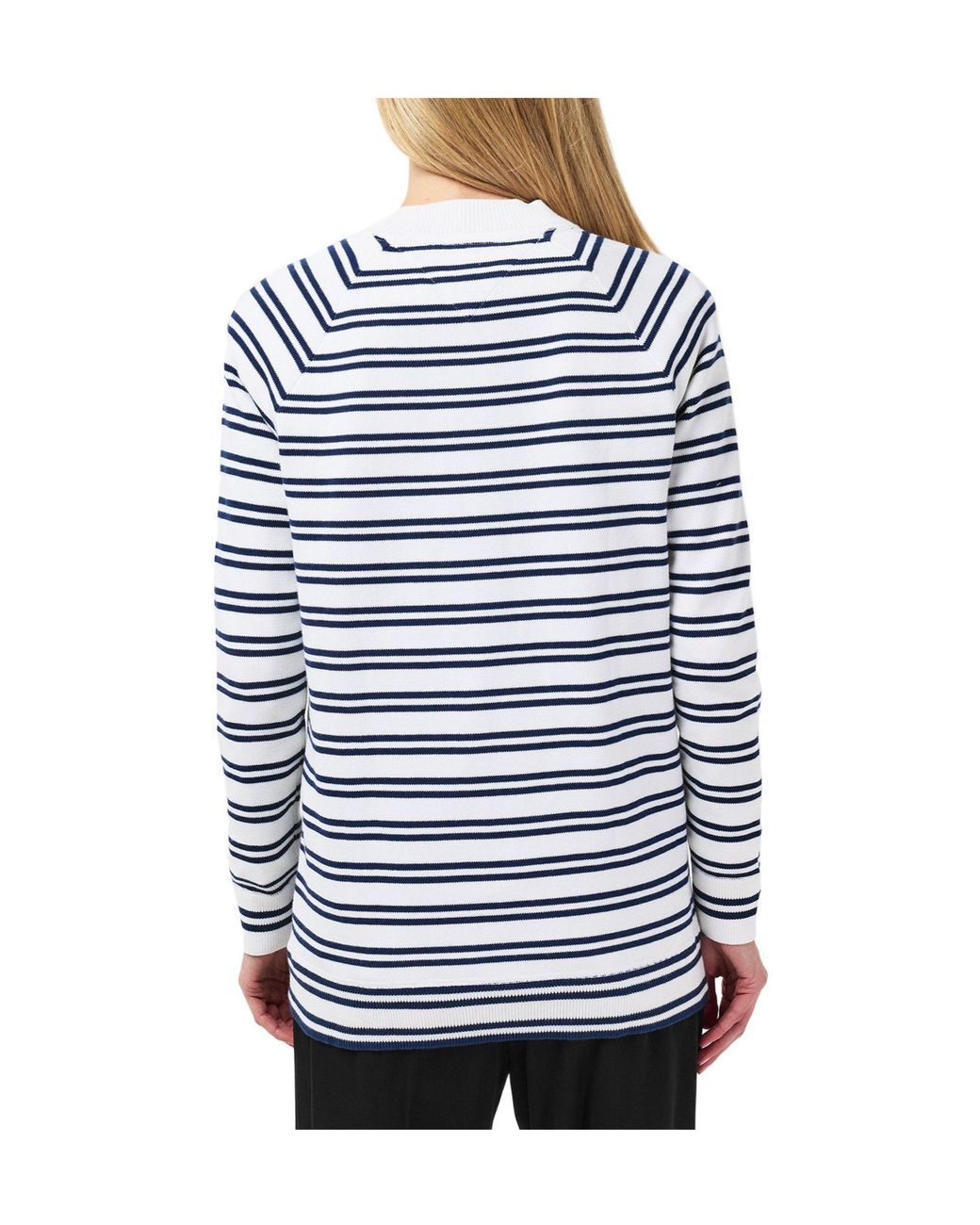 Tommy Hilfiger Blue Horizontalstripe Crewneck Knit Sweater