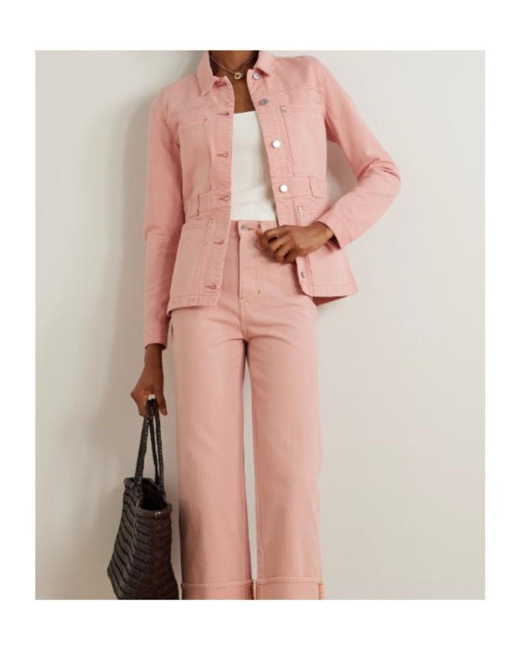 Veronica Beard Pink Marvin Denim Jacket