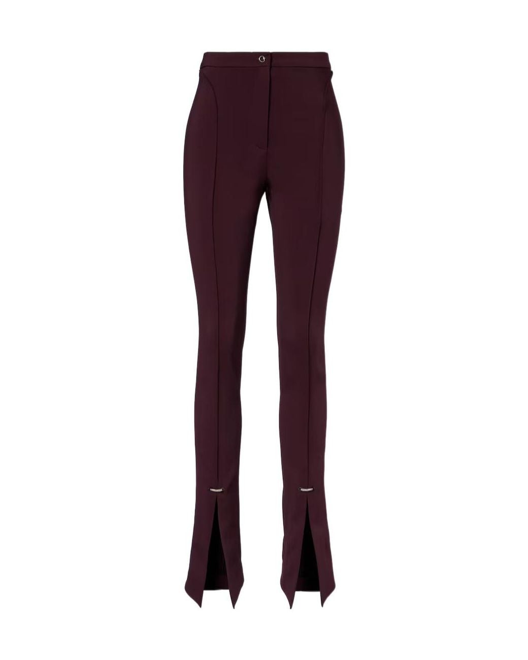 Mugler Purple Slit Trouser Pants
