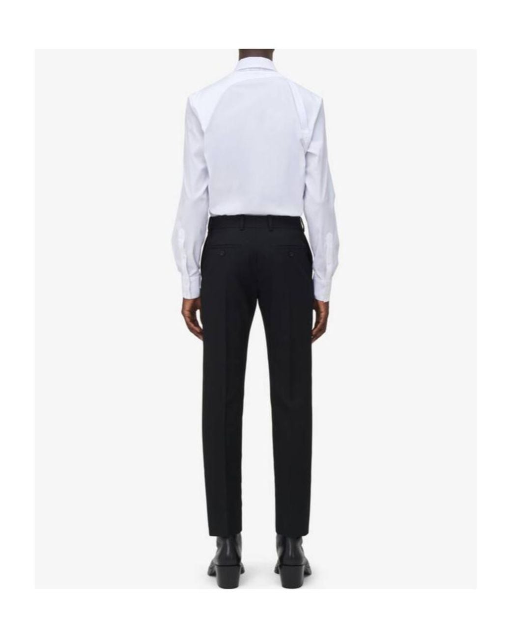 McQueen White Harnes Long Sleeved Shirt for men