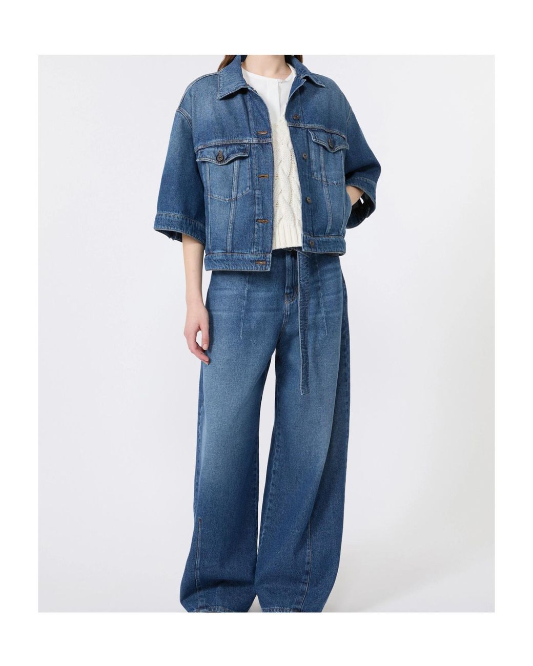 Weekend by Maxmara Blue Oversized Denim Jacket
