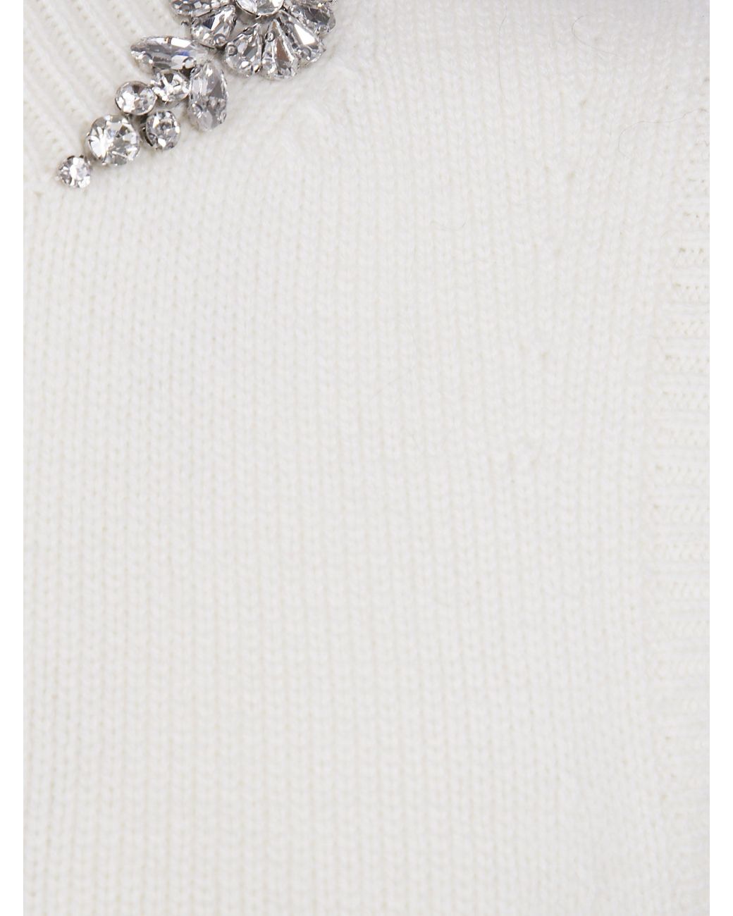 Semicouture White Crystal-Embellished Sleeveless Top