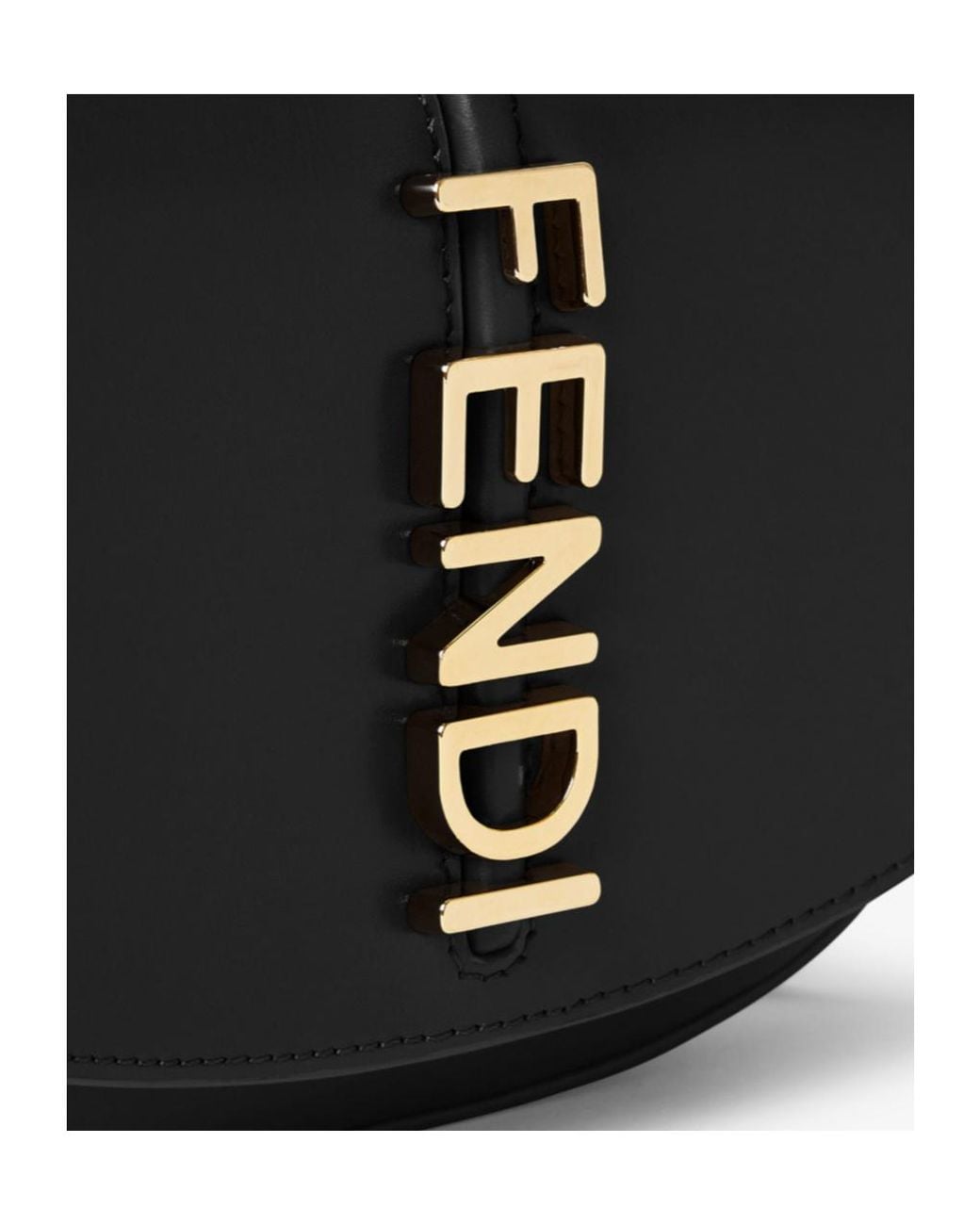 Fendi White Graphy Logo Lettering Chain-Linked Wallet
