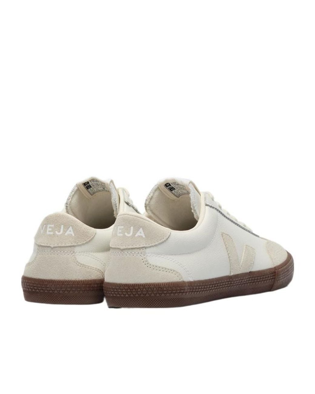 Veja White Volley Leather Low-Top Sneakers for men