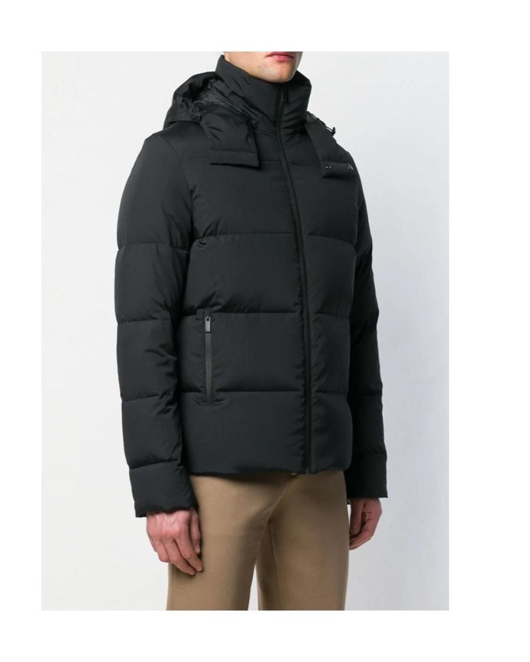 Fendi Black Hooded Down Jacket for men