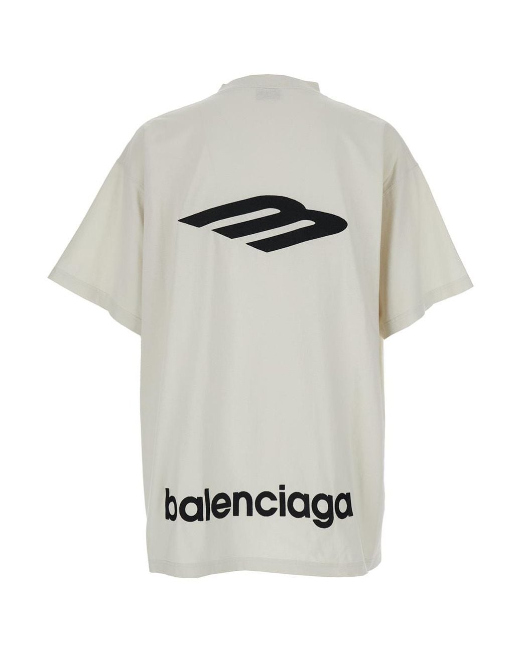 Balenciaga White 3B Sports Icon Oversized T-Shirt for men