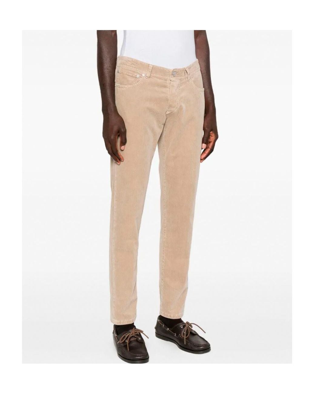 Barba Napoli Natural Barba 5-Pocket Corduroy Jeans for men