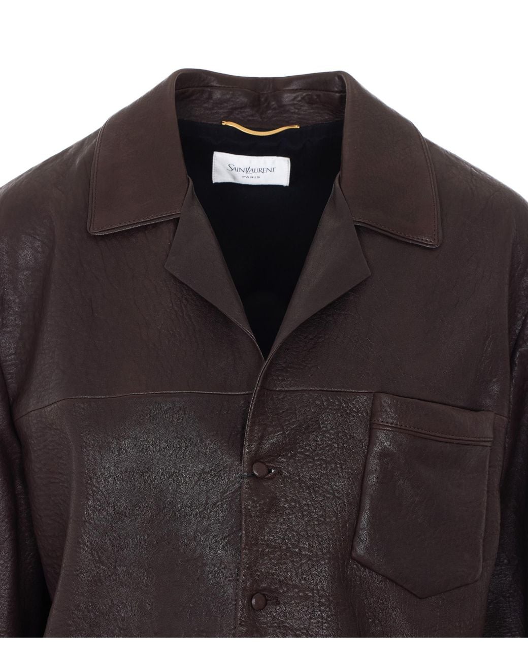 Saint Laurent Brown Buttoned Pocket Jacket
