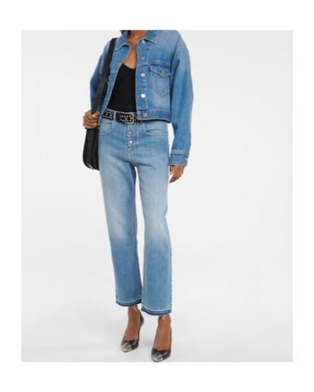 Isabel Marant Blue High-Rise Slim-Fit Pants