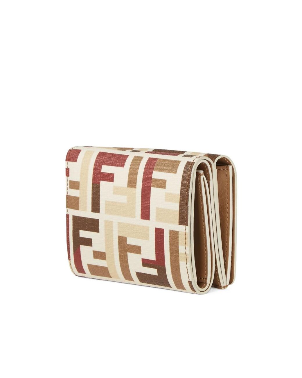 Fendi Pink Roma Ff Printed Tri-Fold Wallet