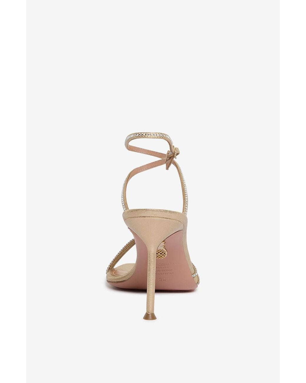 Aquazzura White Dream Girl Crystal-Embellished Sandals