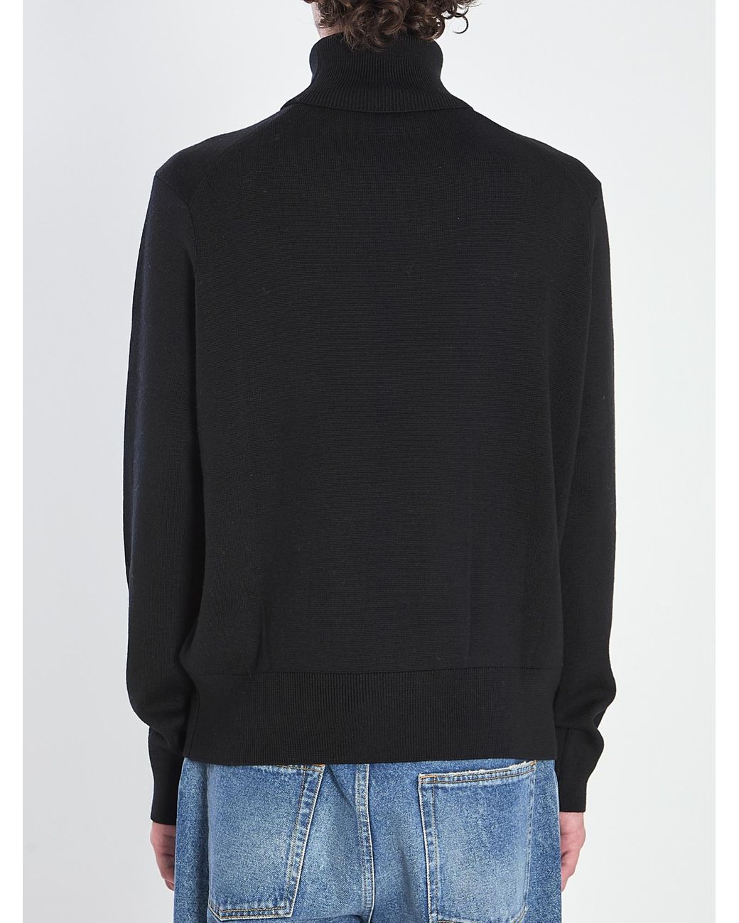 AMI Black Ami De Coeur Turtleneck Jumper for men