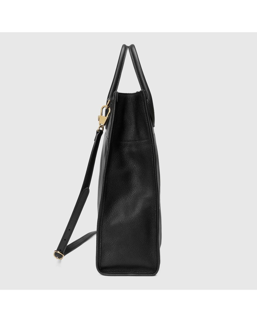 Gucci Black Logo Embossed Top Handle Bag for men