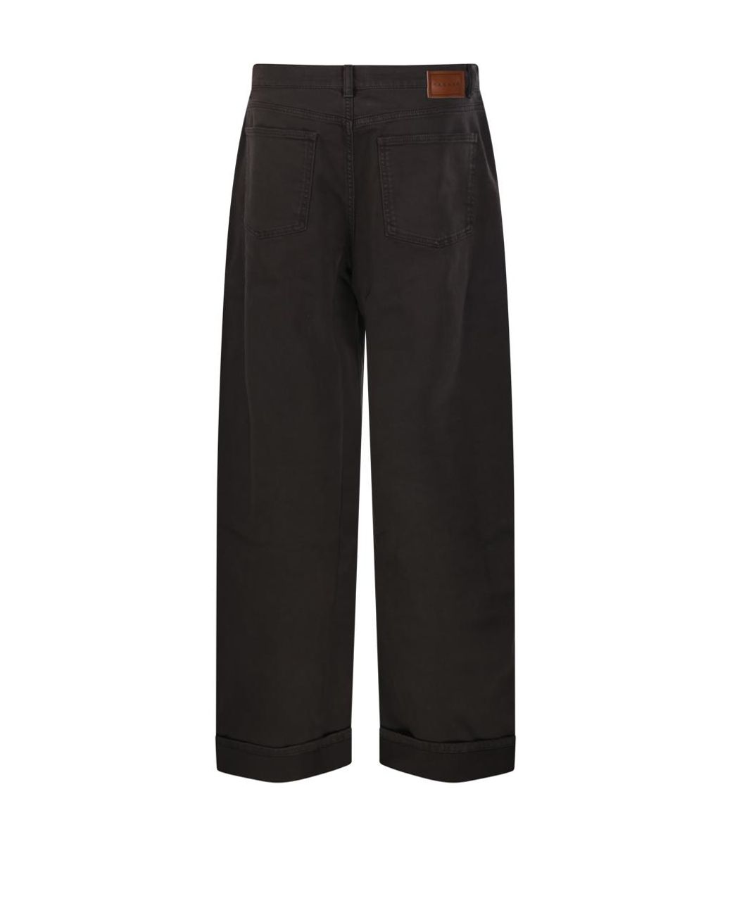 P.A.R.O.S.H. Black Turn-Up Cuff Trousers