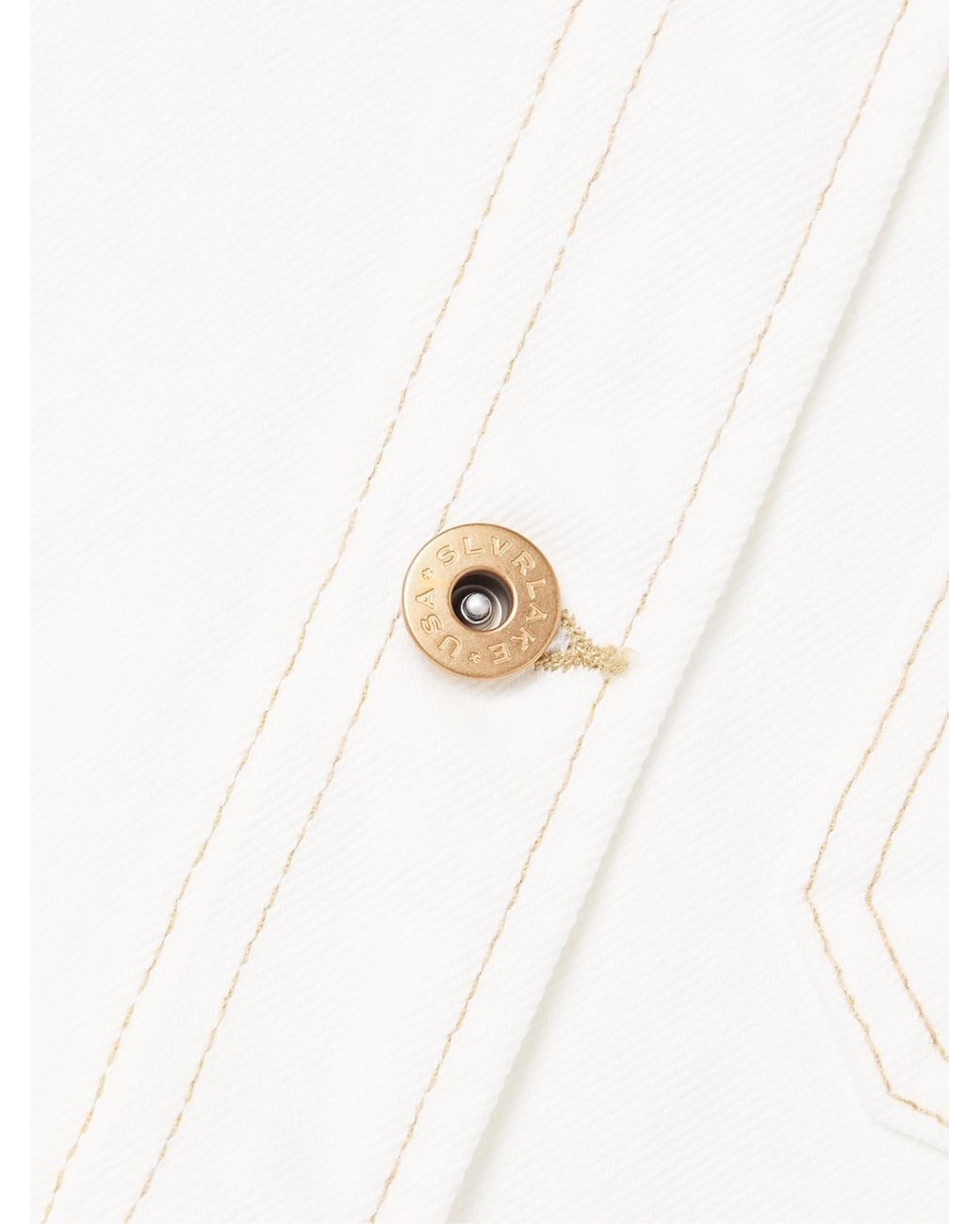 SLVRLAKE Denim White Textured Denim Shirt