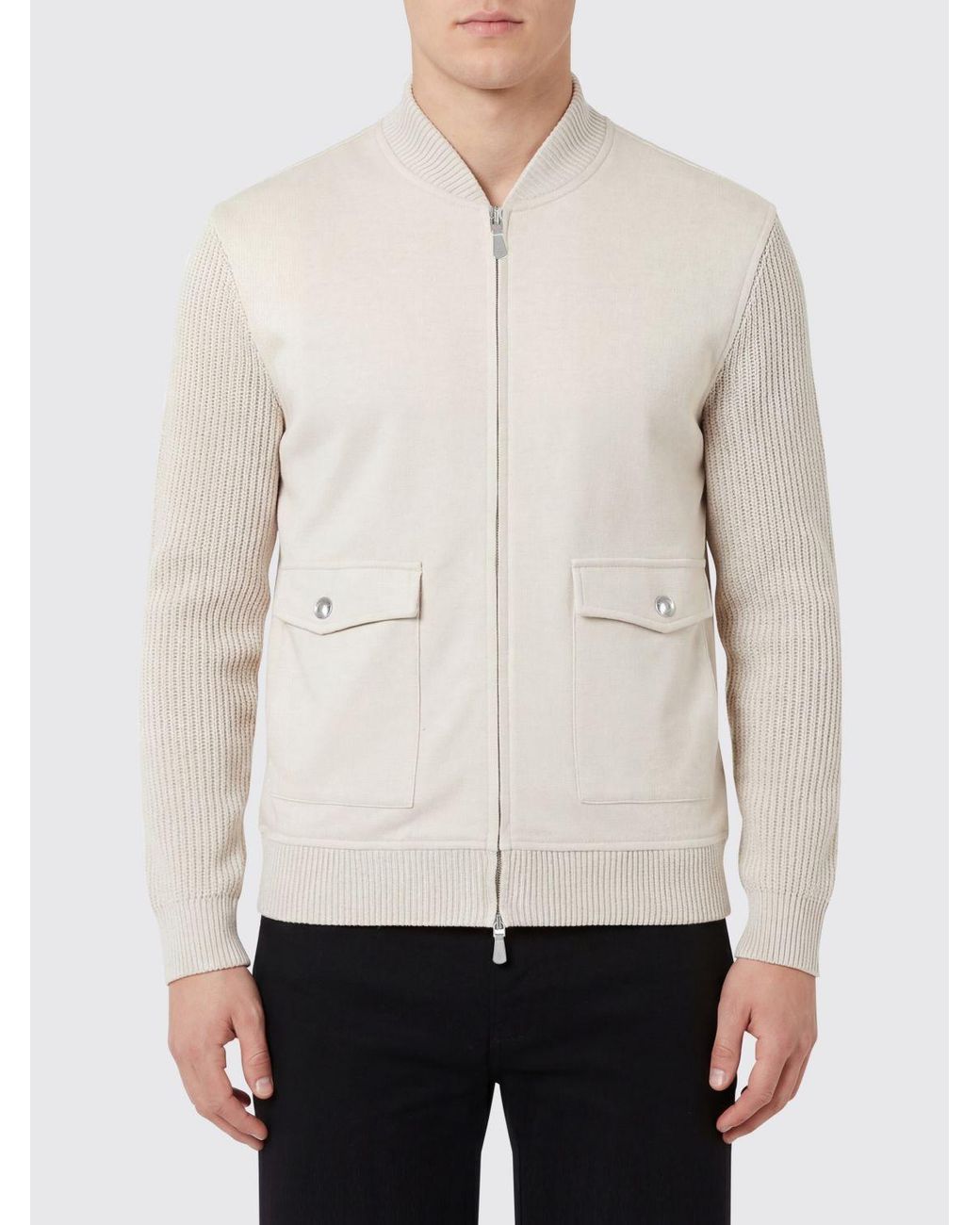 Eleventy Pink Patch Pocket Ribbed Jacket for men