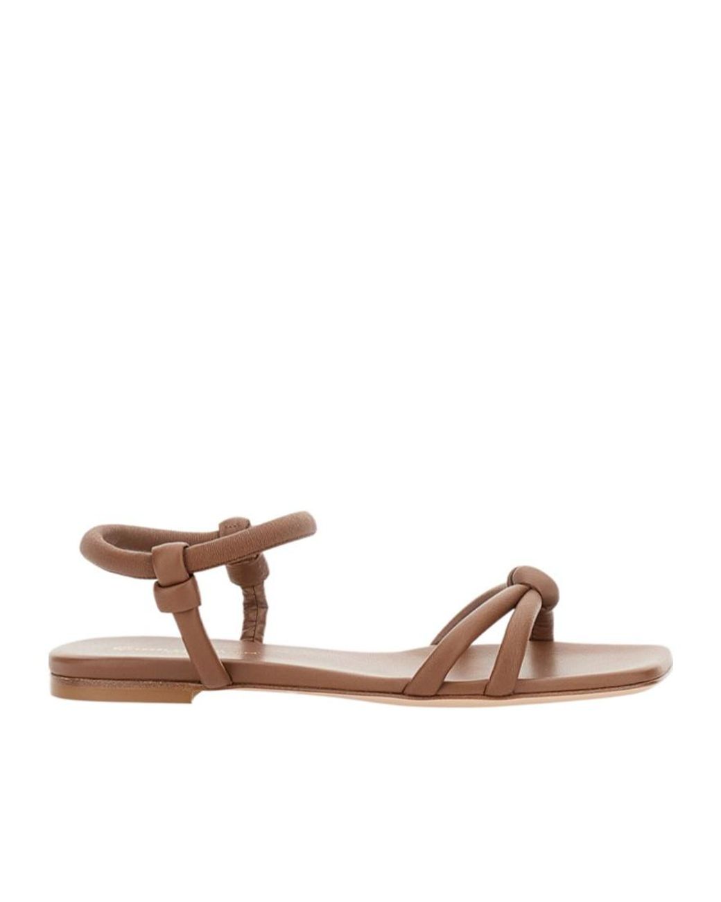 Gianvito Rossi Brown Juno Knot Detailed Sandals