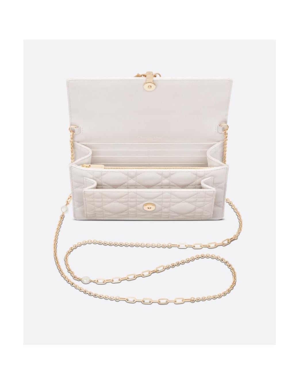 Dior White Logo Shoulder Bag