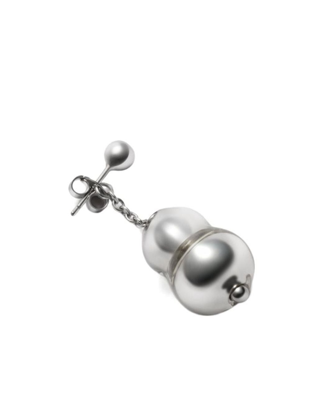 Lemaire White Blown Glass Earring