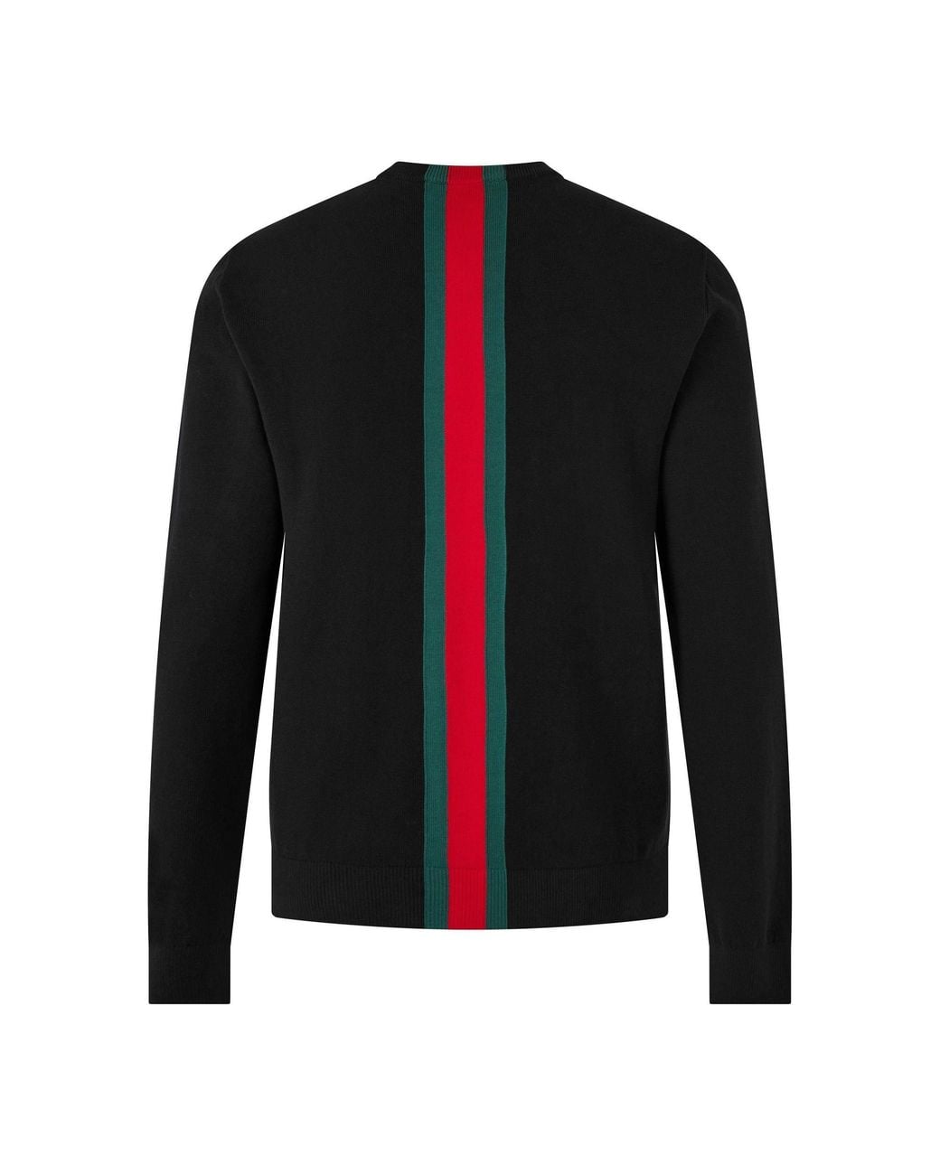 Gucci Black Fine-Knit Crew Neck Sweater for men