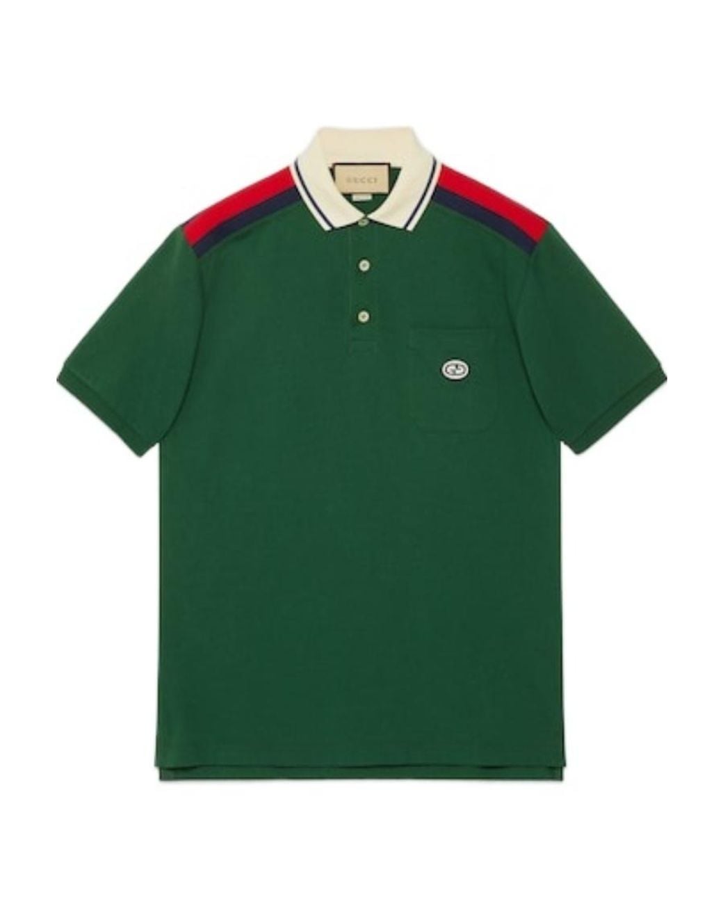 Gucci Green Grg Logo Polo Shirt for men